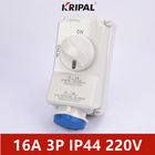Soquete mecânico industrial 6H do interruptor de bloqueio de IP44 3P 16A 220V