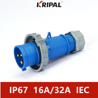 soquete industrial padrão trifásico da tomada do IEC IP67 de 5P 16A Dustproof
