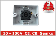 Caixa IP65 10A 16A do policarbonato isolador impermeável do interruptor rotativo de 20 ampères
