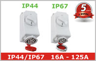 Receptáculos industriais do soquete de poder de IP44 IP67 com bloqueio mecânico