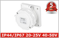 O painel de poder IP67 industrial de baixa voltagem montou o soquete 2P, 2P+E, 20V-25V, 40V-50V, 16A, 32A 5 anos de garantia