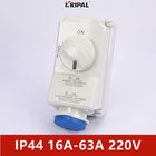 padrão mecânico impermeável do IEC dos soquetes do interruptor de bloqueio de 220V IP44
